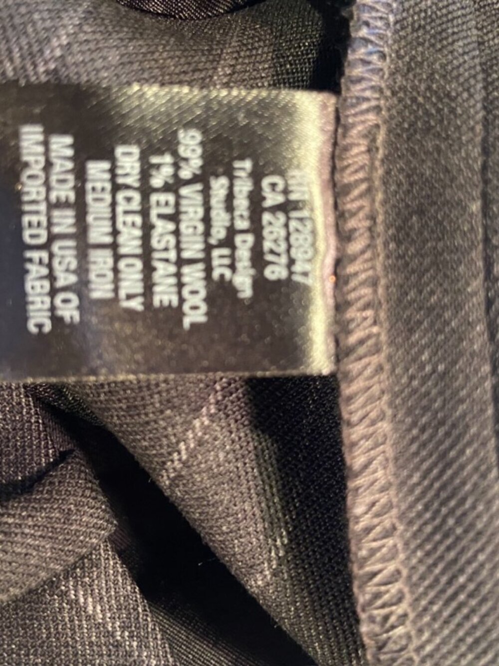 NWT Nili Lotan Tel Aviv Pant, Lightweight Wool, Charcoal Stripe, Size 8 - Picture 6 of 7